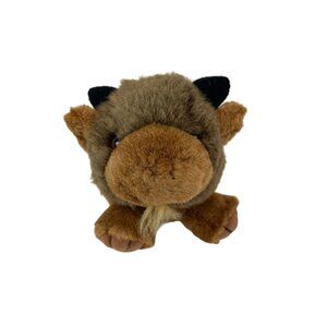 Vintage Swibco Puffkins 4" BIFF Buffalo Bison Bean Plush Toy Stuffed Animal 90s